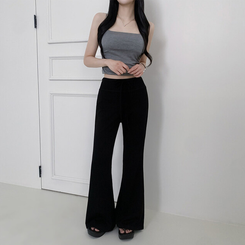 トレーニングパンツ バンディングブーツカットトレーニングパンツ(5color) BLACK