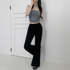 トレーニングパンツ バンディングブーツカットトレーニングパンツ(5color) BLACK