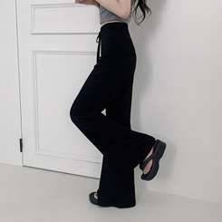 トレーニングパンツ バンディングブーツカットトレーニングパンツ(5color) BLACK
