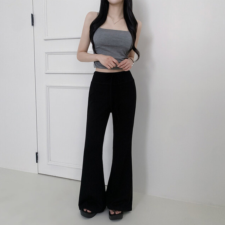 バンディングブーツカットトレーニングパンツ(5color) BLACK