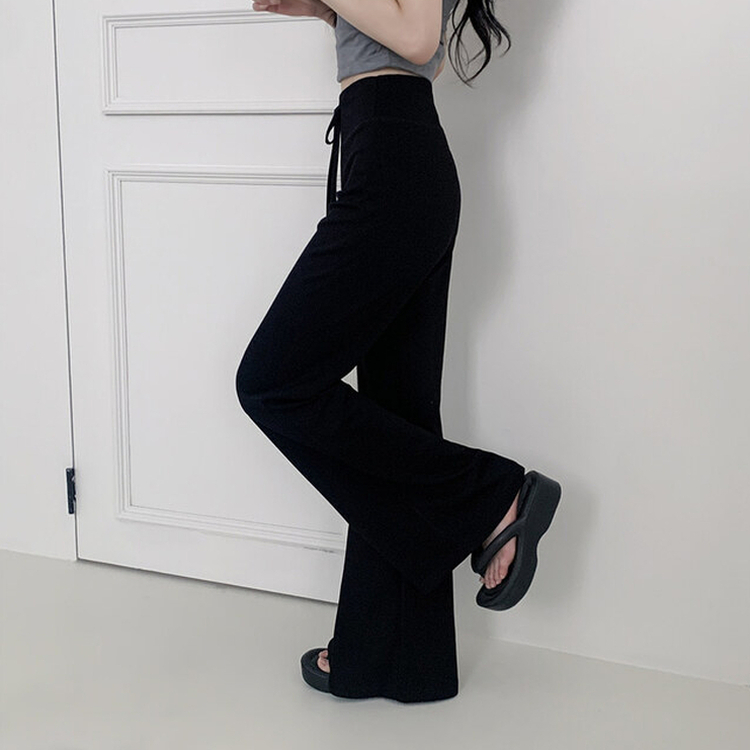 バンディングブーツカットトレーニングパンツ(5color) BLACK