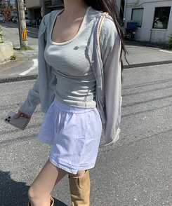 カーディガン サマーリネンカーディガン GRAY