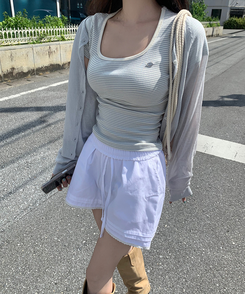 カーディガン サマーリネンカーディガン GRAY