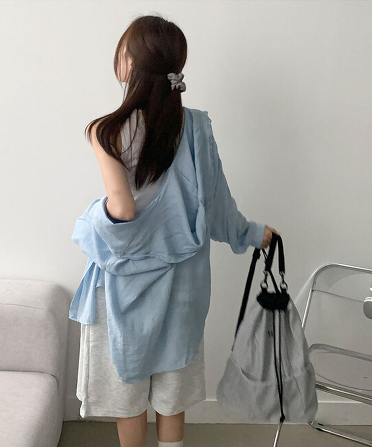 나푸 소프트 후드 버튼 포켓 남방 루즈핏 셔츠