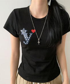 ビッグプリンティング半袖Tシャツ BLACK