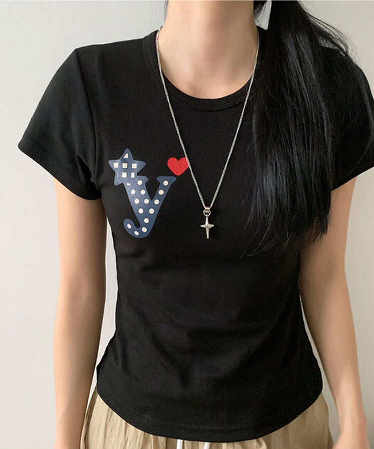 ビッグプリンティング半袖Tシャツ BLACK