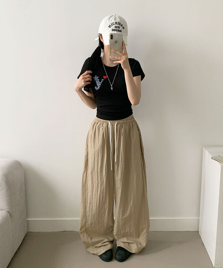 ビッグプリンティング半袖Tシャツ BLACK