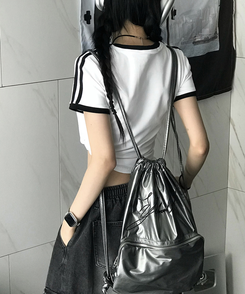 半袖Tシャツ トラックラインVネック半袖Tシャツ WHITE