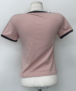 半袖Tシャツ トラックラインVネック半袖Tシャツ