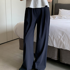 【丈別】サマークーリングワイドスラックス NAVY