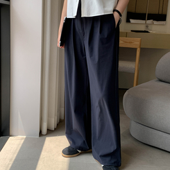 【丈別】サマークーリングワイドスラックス NAVY