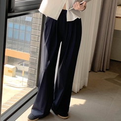 【丈別】サマークーリングワイドスラックス NAVY