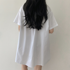 ミニワンピース コットンシャツミニワンピース IVORY