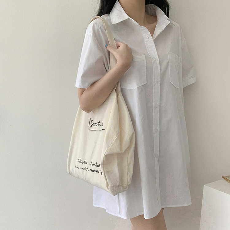 コットンシャツミニワンピース IVORY