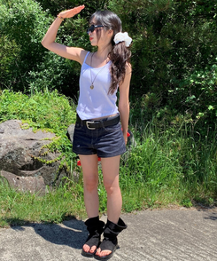 デイリーデニムショートパンツ DEEP DENIM