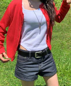 デイリーデニムショートパンツ DEEP DENIM