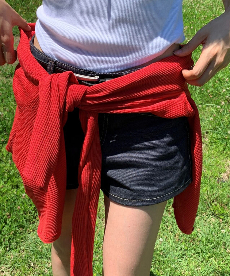 デイリーデニムショートパンツ DEEP DENIM