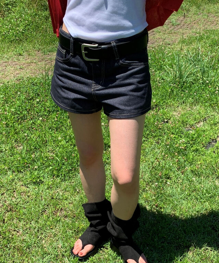 デイリーデニムショートパンツ DEEP DENIM