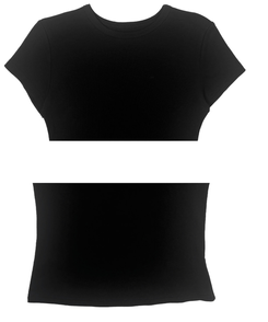 スリムラウンドコットン半袖Tシャツ