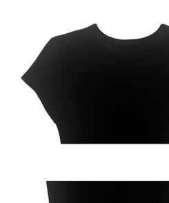 スリムラウンドコットン半袖Tシャツ