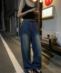 ニット バイカラークロップニットキャミソール BLACK