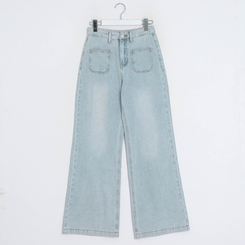 フロントポケットコットンデニムパンツ