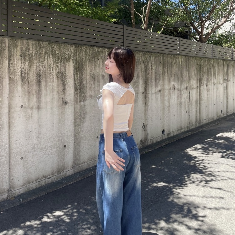 모어 포켓 일자핏 코튼 데님 팬츠 진청