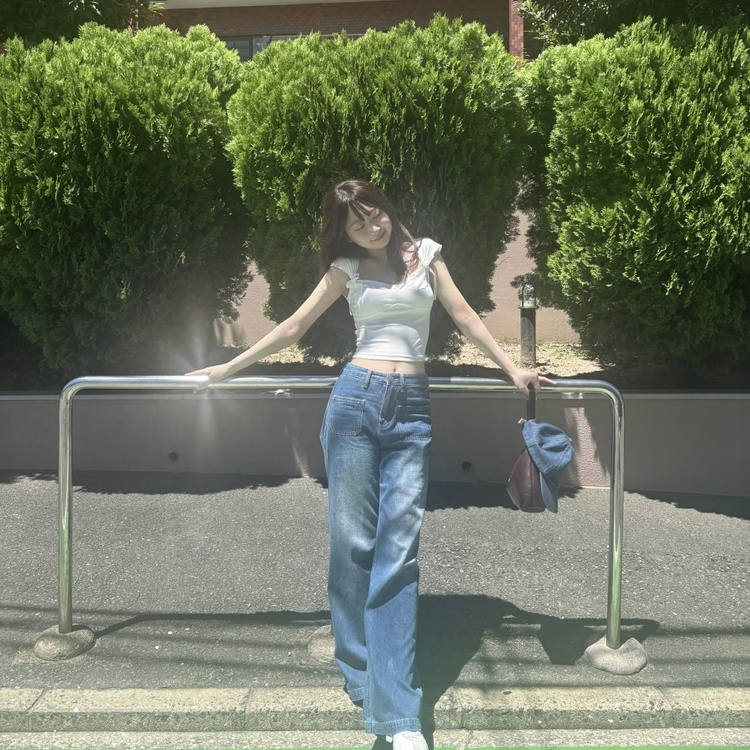 모어 포켓 일자핏 코튼 데님 팬츠 진청