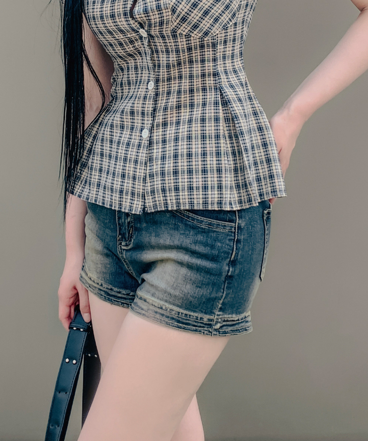 ウォッシングコットンショートパンツ BLUE