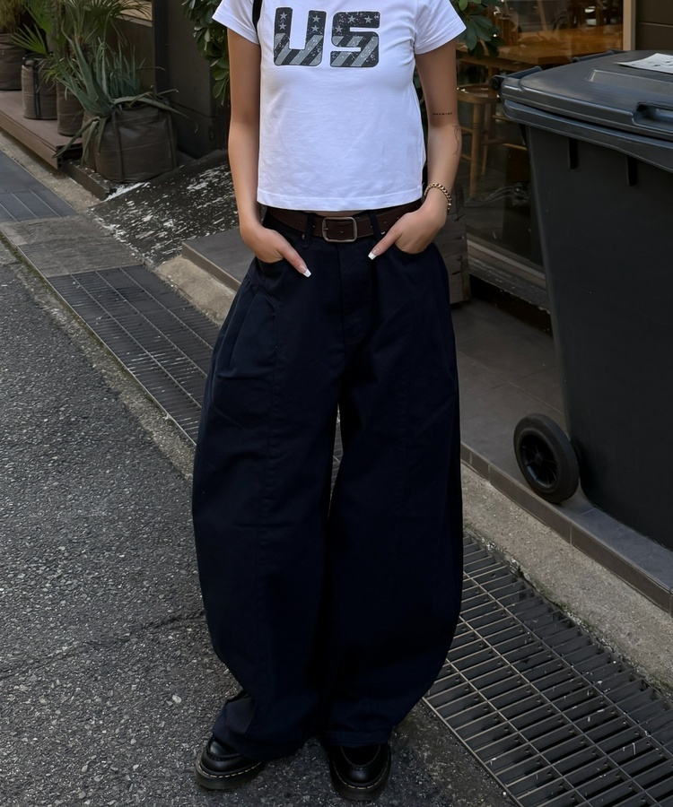 シンプルポケットバルーンパンツ｜コットンパンツ｜韓国ファッション