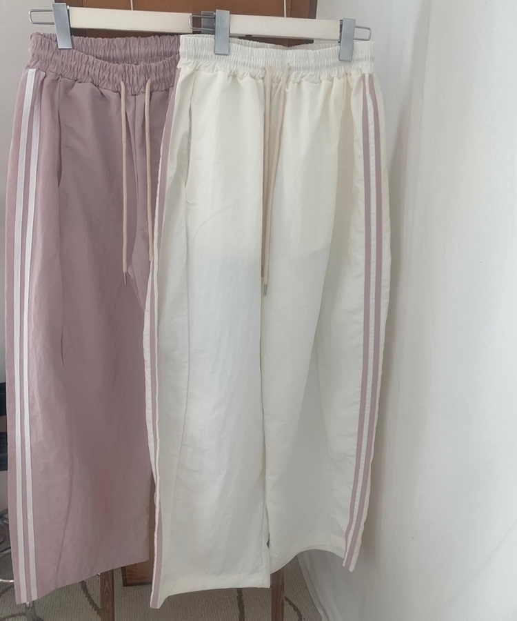 ダブルラインナイロンルーズパンツ(6color)