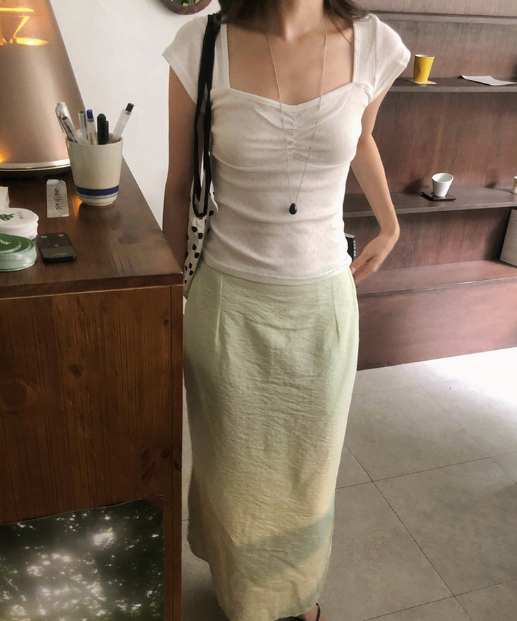 パンチング半袖Tシャツ(5color) IVORY
