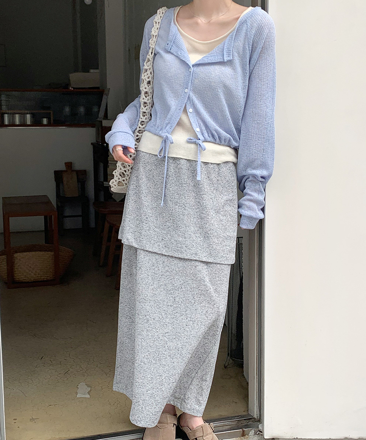 ラグランルーズカーディガン(5color) SKYBLUE