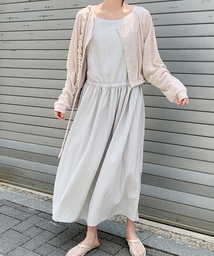 ラグランルーズカーディガン(5color) CREAM