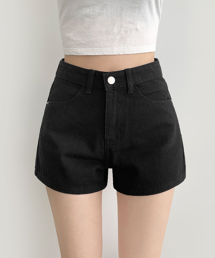 Aラインベーシックショートパンツ BLACK