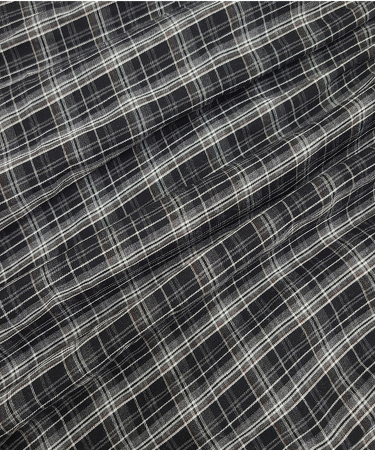 バンディングティアードチェックロングスカート