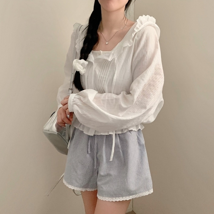 ストライプレースショートパンツ｜ショートパンツ｜韓国