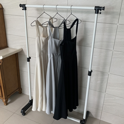 ホルターシャーリングロングワンピース