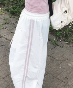 ナイロンストリングライントレーニングワイドパンツ(6color) CREAM