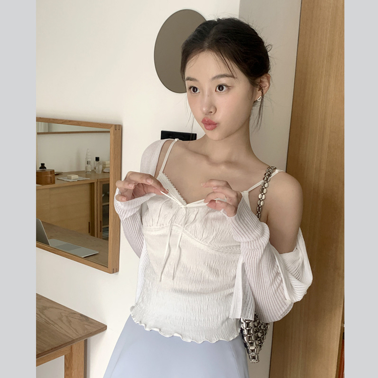 プラージュ　2023SS puff camisole ブラウス 美品♡プラージュ 23SS パフキャミソール ブラウス ペプラム