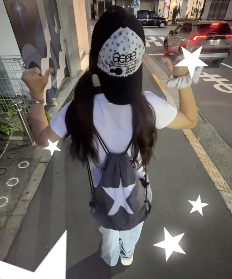 빅스타 체인 스트링 백팩 먹색