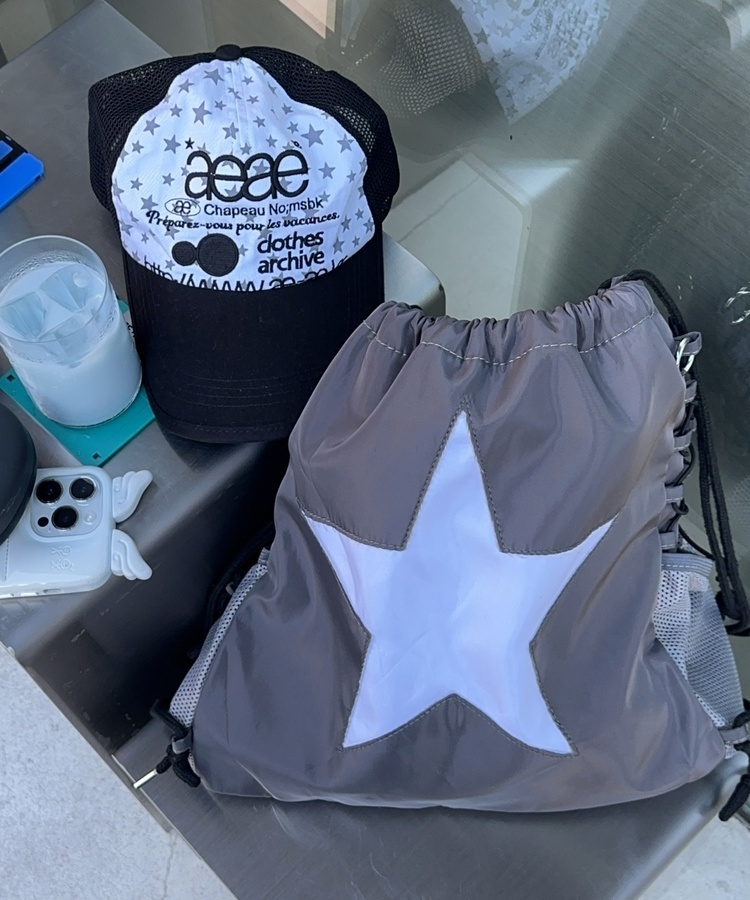 빅스타 체인 스트링 백팩 먹색