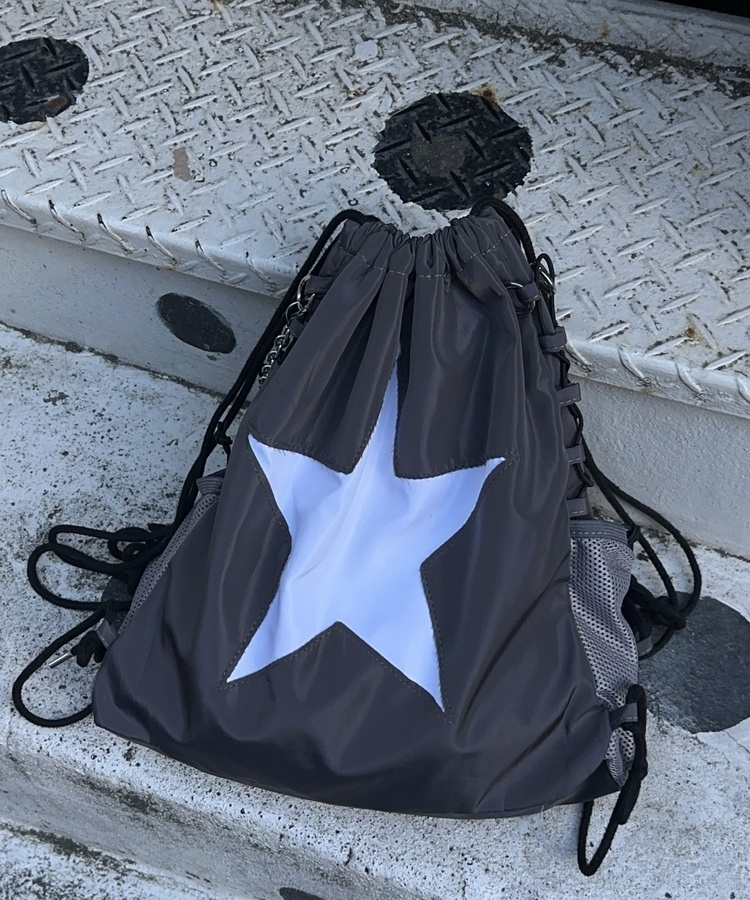 빅스타 체인 스트링 백팩 먹색