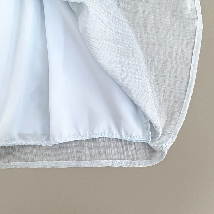 청순러블리 셔링 플레어 쉬폰 끈나시 모리걸 블라우스 편한 여름휴가룩 바캉스