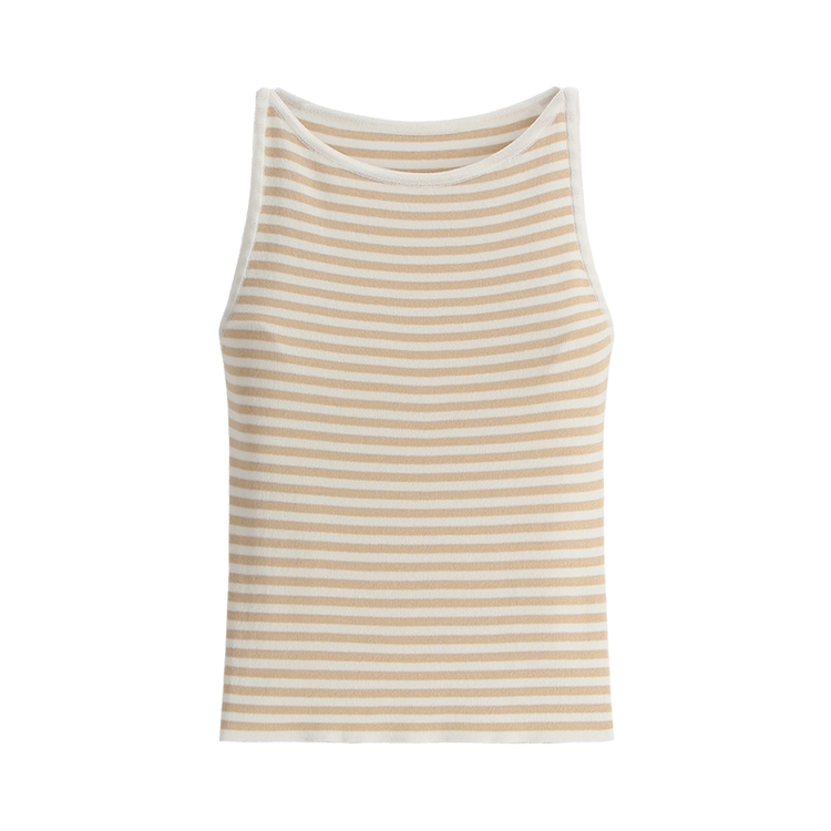 nt5137 (여름데일리템/만능코디♥/부유방커버O) 노이븐 배색 스트라이프 슬리브리스 니트