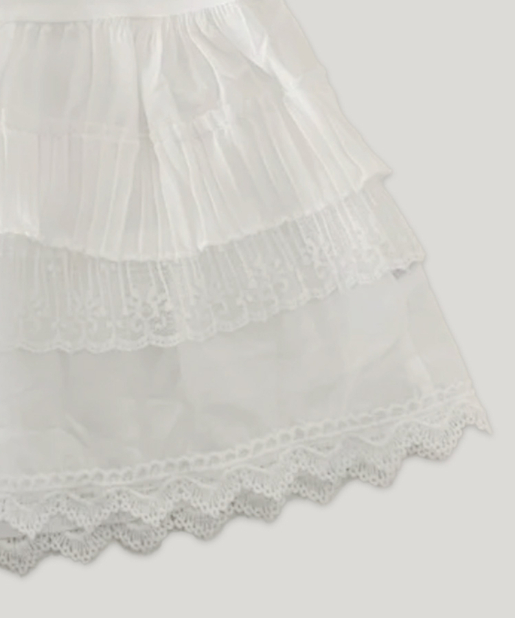 リボンレースストライプキャミソール