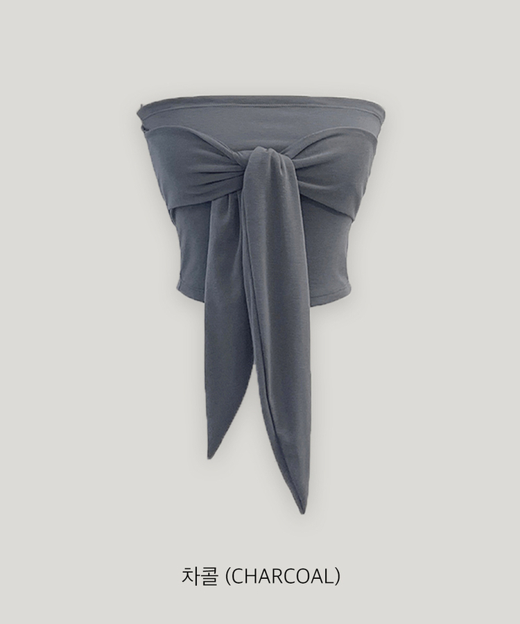 リボンオフショルダートップス