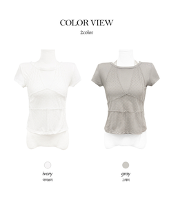 ホルターレイヤード半袖Tシャツ