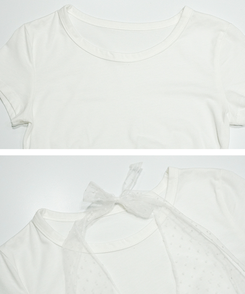 ホルターレイヤード半袖Tシャツ