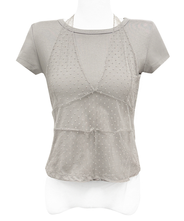 ホルターレイヤード半袖Tシャツ